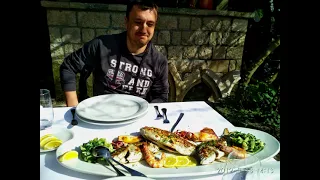 Черногория 2019. Рыбный ресторан в окрестностях Пераста. / Montenegro. Fish Restro nearest Perast.