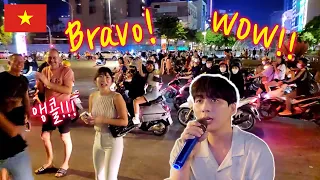 People cheering to Korean songs echoing in Vietnam