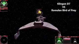 Klingon D7 Battlecruiser VS Romulan Bird of Prey | Star Trek TOS | Star Trek Bridge Commander Battle