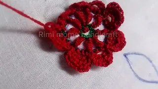 Woww!  beautiful new hand embroidery flower design! Hand Embroidery! Embroidery Designs!