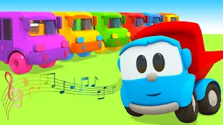 Leo der Lastwagen macht Musik. Kinderlieder zum Mitsingen. Cartoons für Kleinkinder