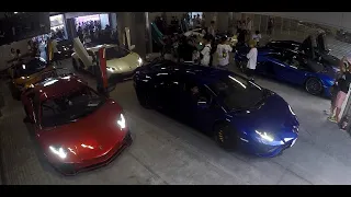 #lamborghini #スーパーカー #fuelfest  #velozesefuriosos Lamborghini Show 爆音空ぶかしをしながらピットアウトランボルギーニ集団