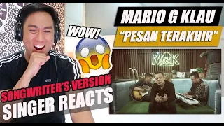 LYODRA - Pesan Terakhir - Mario G Klau Version | SINGER REACTION