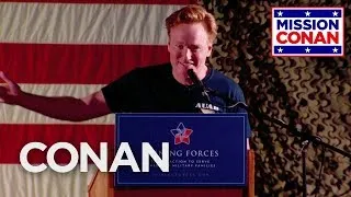 Conan Entertains The Troops At Al Udeid Air Base | CONAN on TBS