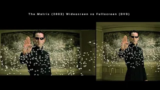 The Matrix Reloaded (2003) Widescreen vs Fullscreen (DVD) Neo fight scene