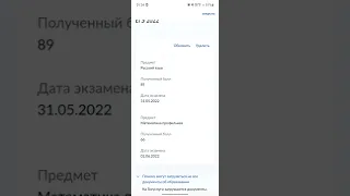 Мои баллы на ЕГЭ 2022