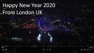 New Years eve 2019 - 2020 Fireworks London UK HD