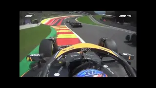 Oscar Piastri Onboard Collision With Carlos Sainz During Belgium Grand Prix 2023