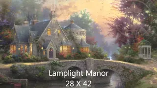 Thomas Kinkade - Painter Of Light - Wind Of The Spirit - Lamplight Manor - Sunrise