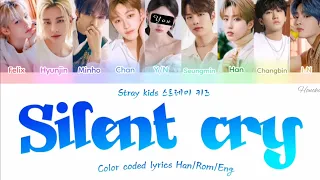 Stray kids - Silent Cry (9 Member ver. /Karaoke ver.) Color coded lyrics Han_Rom_Eng