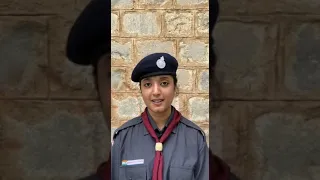 Bharat Scout Guide Rover Radhika makes makes a spirited appeal to our voters