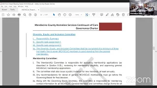 Mendocino County Homeless Services Continuum of Care Board Meeting