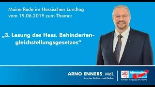 3. Lesung zum Hessischen Behindertengleichstellungsgesetz