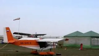 Extremely short takeoff of the Russian airplane AN 2