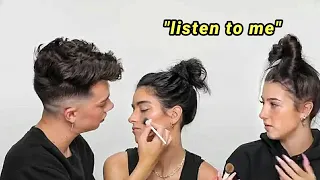 CHARLI DAMELIO feeling left out by Dixie and James Charles for 2 minutes straight