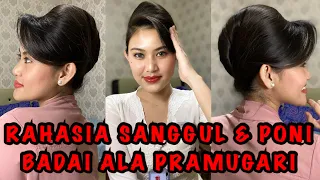 TUTORIAL RAMBUT PRAMUGARI | SANGGUL PRAMUGARI | FRENCHTWIST TIPS & TRIK |