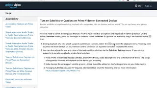 How to turn on subtitles on Prime Video on Connected Devices?