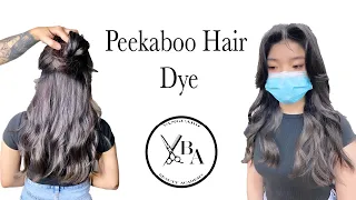 How to do peekaboo hair dye | Hidden Hair Color