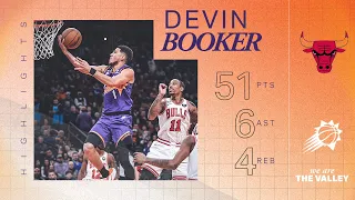 Devin Booker Leads the Phoenix Suns Over the Chicago Bulls With 51 Points.