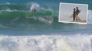 SURFING MASSIVE FRENCH BEACH BREAK!!!