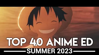 My Top 40 Anime Endings - Summer 2023