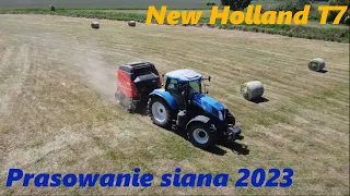 Prasowanie siana 2023 z Smerfem🔥New Holland T7 & Ursus C-360 w akcji🔥Sianokosy 2023 na Dolnym Śląsku