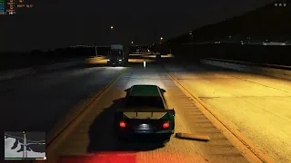 Grand Theft Auto V BMW M3 GTR Police chase with Graphics mod