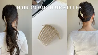 4 Easy Hair Comb Hairstyles