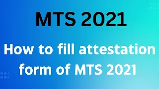 MTS 2021 Attestation form..how to fill attestation form , CHARACTER CERTIFICATE