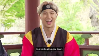 Taehyung as Warrior Muhyul Run BTS EP 145 😂😂😂