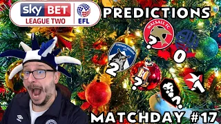 2020-2021 EFL LEAGUE TWO ⚽ MATCHDAY 17 PREDICTIONS