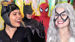 SPIDER-MAN & BATMAN CAT BATTLE vs Catwoman & Black Cat! Superhero Parody Movie - The Sean Ward Show