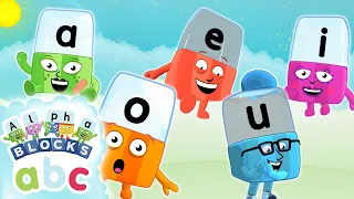 @officialalphablocks - 30 Minutes of Vowels! | Learn Vowel Sounds | Learn to Spell