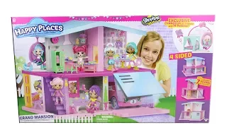 Shopkins Happy Places Mansion Unboxing Toy Review with Exclusive Chandelia and Petkins