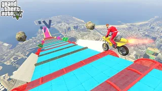 Hardest MEGA RAMP CAR Challenge 100.000%  Players Cannot Win in GTA 5!