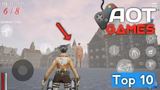 Top 10 Best Attack on Titan Games for Android 2022|(Offline Game)Best Anime Games for Android Swammy