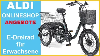 Aldi E-Bike Dreirad Elektro-Trike für Erwachsene Angebot 2023