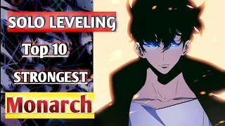 Solo Leveling Top 10 Strongest Monarchs