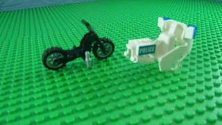 Building a Lego police motorcycle