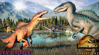 Valley of the hybrids - Spinoraptor life, jurassic world evolution 2 Secret Species Pack