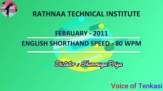 ENGLISH SHORTHAND LOWER SPEED (80 WPM) FEBRUARY 2011 - TNGTE QUESTIONS