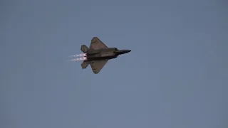 Beautiful Sky at Oshkosh 2019 Saturday Night Show F-22 Raptor