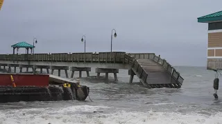 Loose barge collides with James T. Wilson Fishing Pier