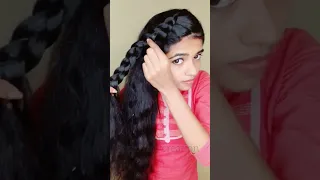 beautiful hairstyle for saree// hairstyle for traditional wear// thick braid tricks