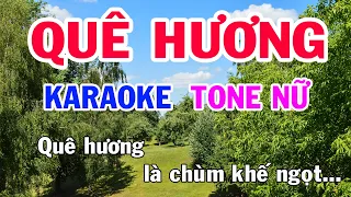 Quê Hương Karaoke Tone Nữ Nhạc Sống gia huy karaoke