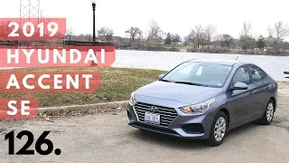 2019 Hyundai Accent SE // review, walk around, and test drive // 100 rental cars
