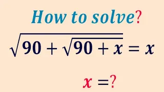 A  nice mathematics algebra equation|Olympiad Question|x=?