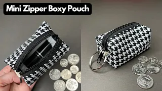 🌟EASY DIY - How to sew cute Zipper Boxy Pouch So Simple and Easy /  Great Sewing Tutorials