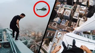Climbing The TALLEST Building in LA - Police Helicopter Came!