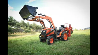 Kubota B2741 4x4 27KM + TUR z otwieraną łyżką + koparka LW-5 www.TRAKTOR.com.pl